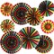 Black History Month Decorations Paper Fans Juneteenth Hanging Paper Fans Kente Ceiling Wall Garland for African American Party Bulletin Board Classroom Decor(18 Pcs,Classic)